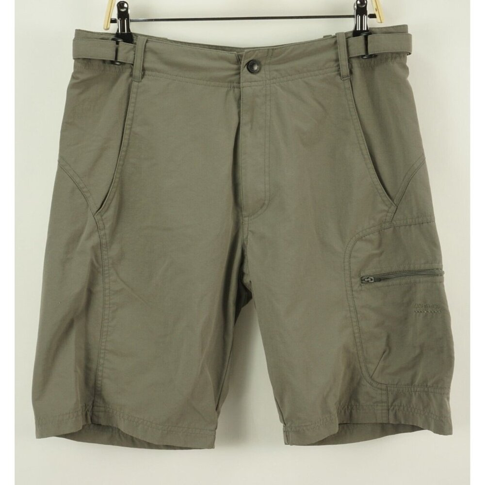 Kathmandu Mens Medium x 10" Beige Adjustable Zip Cargo Performance Hiking Shorts